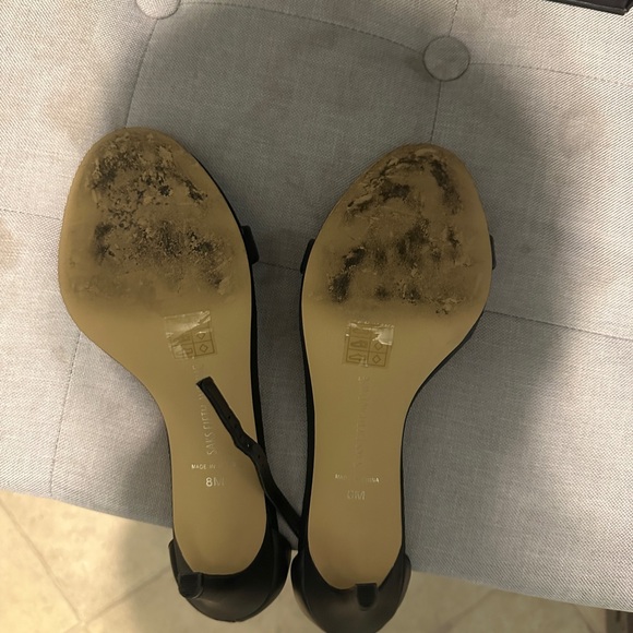 Saks Fifth Avenue 75MM Leather Ankle-Wrap Sandals - Picture 6 of 6